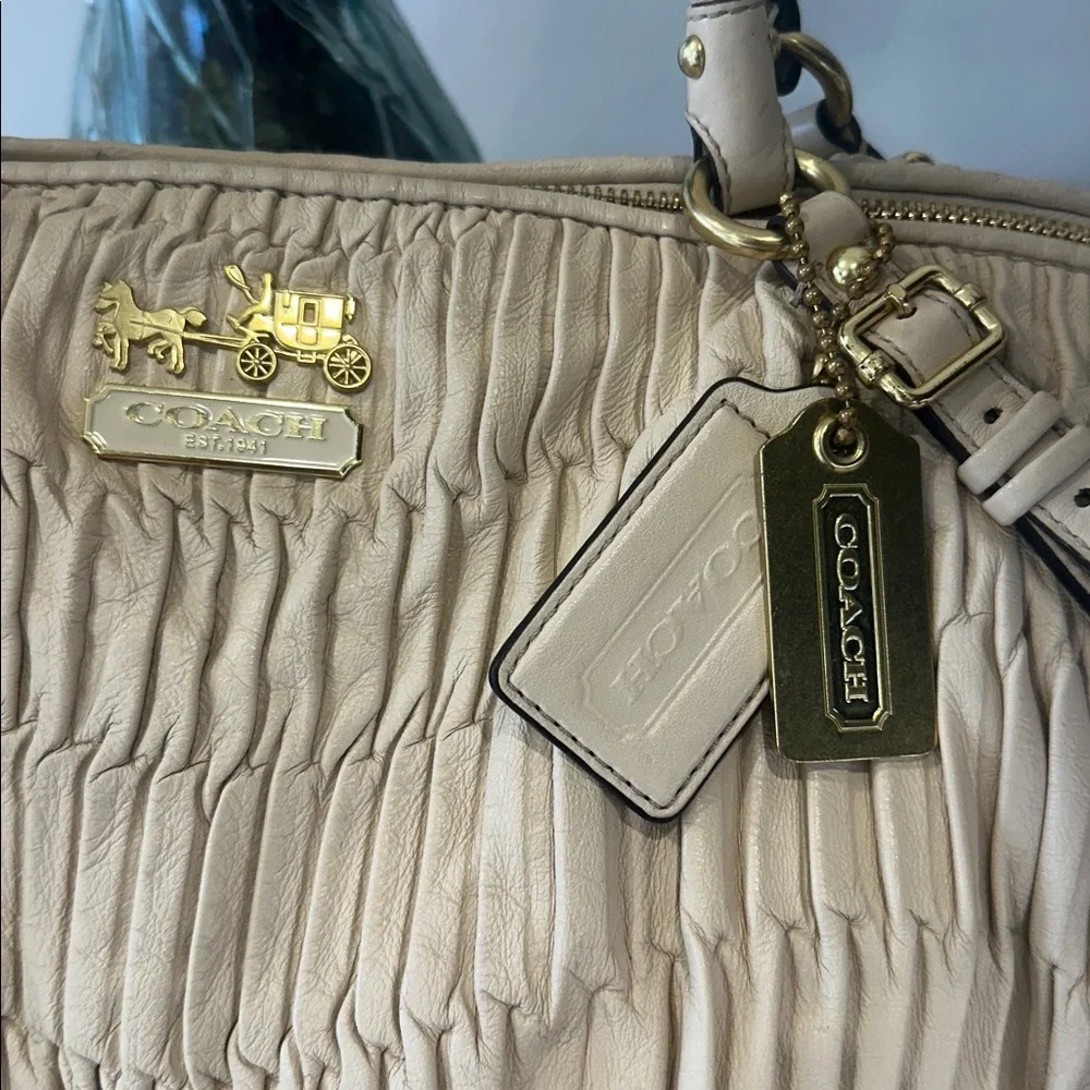 Coach Madison Ruched Leather Satchel